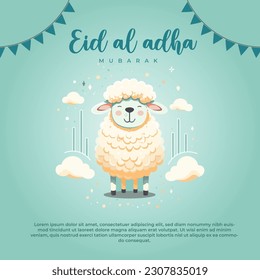 Happy eid mubarak vector illustration