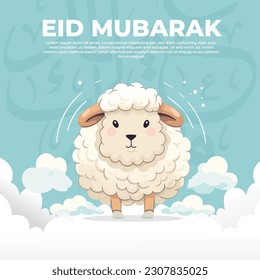 Ilustración del vector feliz eid mubarak