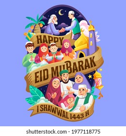 Happy Eid Ramadan 1 Shawwal 1443 Hijrah