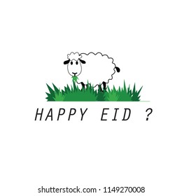happy eid themed greeting card for Eid Al Adha.