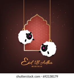Happy Eid Ul Adha, Creative Wallpaper design.