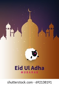 Happy Eid Ul Adha, Creative Wallpaper design.