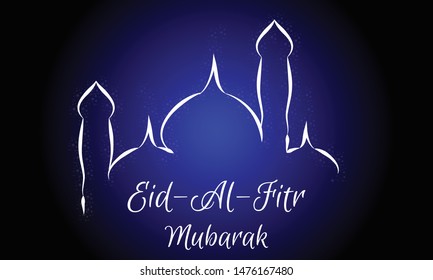 Happy Eid ul Fitr Mubarak Vector illustrator