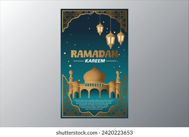 Feliz eid ulfitr mubarak ilustración de fondo con imágenes de mezquitas