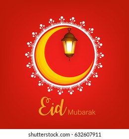 Happy Eid Wallpaper design template.