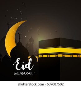 Happy Eid Wallpaper design template.
