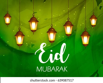 Happy Eid Wallpaper design template.