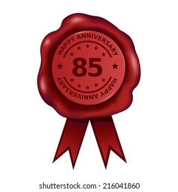 Happy Eighty Fifth Anniversary Wax Seal