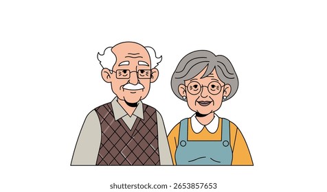 A happy elderly couple poses together smiling representing a life lived and shared with love and companionship
