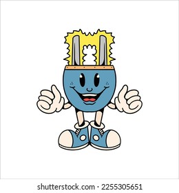 happy electric cartoon vector design