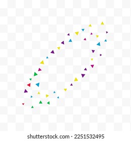 Happy Elements Top Vector Transparent Background. Independence Triangle Wallpaper. Effect Confetti Backdrop. Falling Shapes Fun Texture.