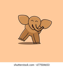 happy elephand vector eps 10