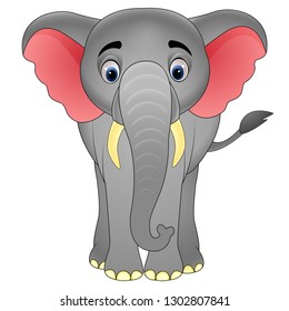 Happy elephant cartoon