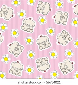 Happy elephants background