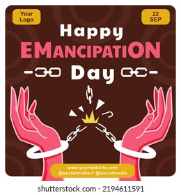 Happy Emancipation Day, break the cuffs. Perfect for events