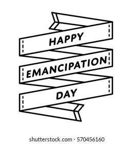 Happy Emancipation day emblem isolated vector illustration on white background. 19 june USA feminine holiday event label, greeting card decoration graphic element