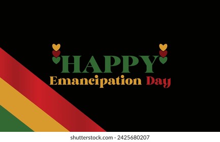 Happy Emancipation Day Stilvoller Text-Farbverlauf Hintergrund