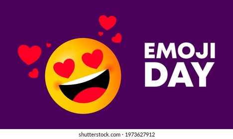 Happy Emoji Day Background Illustration.