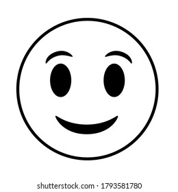 happy emoji face classic line style icon vector illustration design