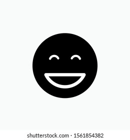 Happy Emoji Faces Vector Icon for Apps and Websites.