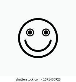 Happy Emoji Faces Vector Icon for Apps and Websites.