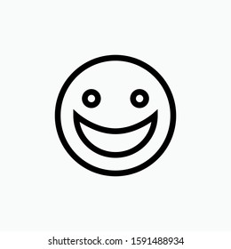 Happy Emoji Faces Vector Icon for Apps and Websites.