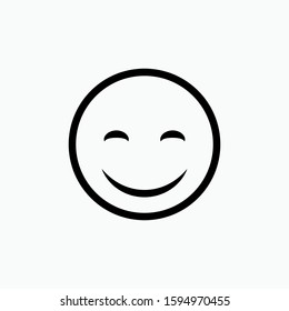 Happy Emoji Faces Vector Icon for Apps and Websites.