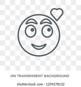 Happy emoji icon. Happy emoji design concept from Emoji collection. Simple element vector illustration on transparent background.