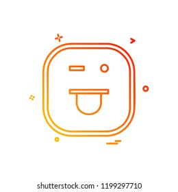 Happy Emoji icon design vector