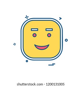 Happy Emoji icon design vector