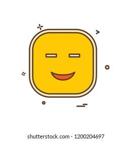 Happy Emoji icon design vector