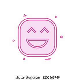 Happy Emoji icon design vector