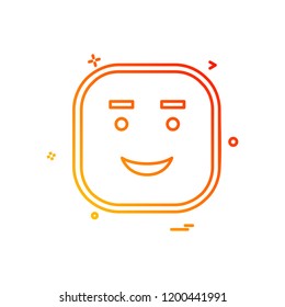 Happy Emoji icon design vector