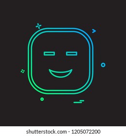 Happy Emoji icon design vector