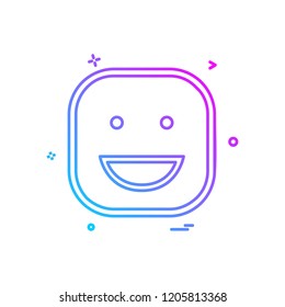 Happy Emoji icon design vector