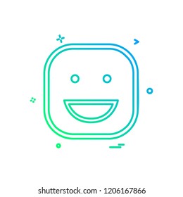 Happy Emoji icon design vector