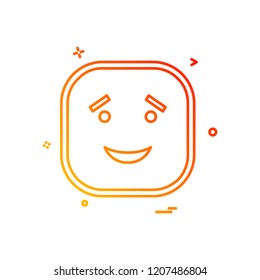 Happy Emoji icon design vector