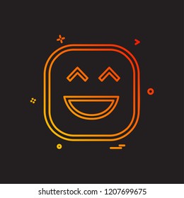Happy Emoji icon design vector