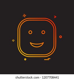 Happy Emoji icon design vector