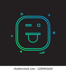 Happy Emoji icon design vector