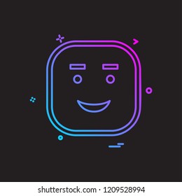 Happy Emoji icon design vector