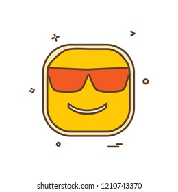 Happy Emoji icon design vector