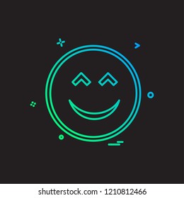 Happy Emoji icon design vector