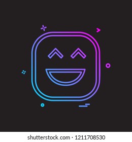Happy Emoji icon design vector