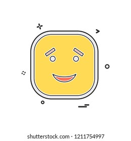 Happy Emoji icon design vector