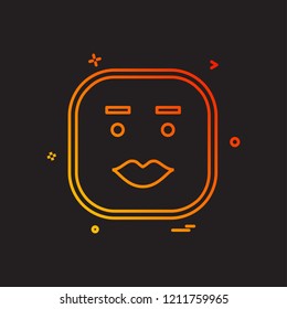 Happy Emoji icon design vector