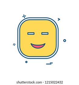 Happy Emoji icon design vector