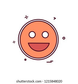 Happy Emoji icon design vector