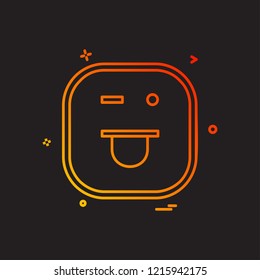 Happy Emoji icon design vector