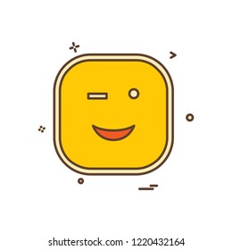 Happy Emoji icon design vector